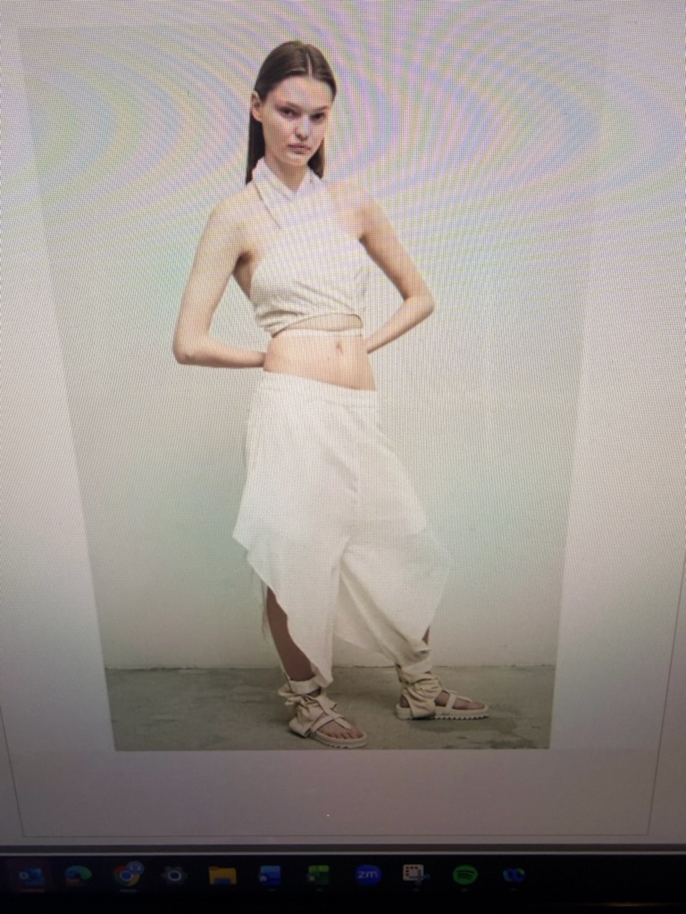 Nicholas K Citra Pants Size Large – Ivory, Draped, Elastic Waist, Relaxed Fit - Picture 5 of 10